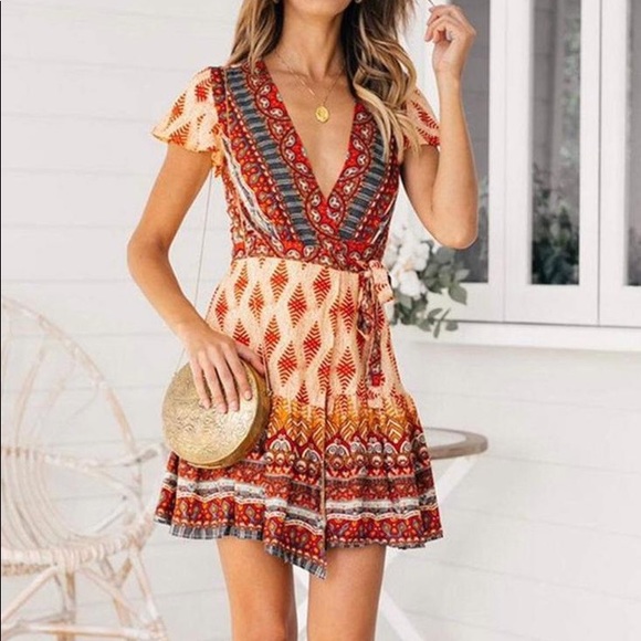 SHEIN Dresses & Skirts - Wrap around boho dress